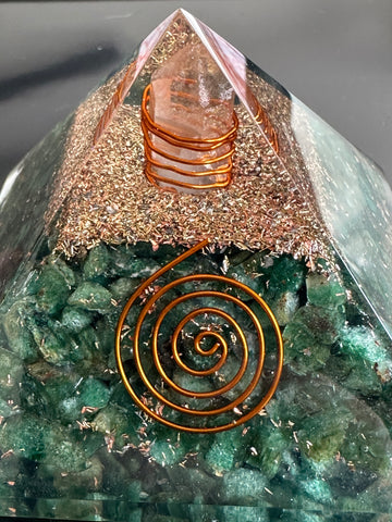 Orgonite Pyramid Crystal Green Aventurine