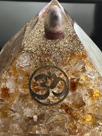 Orgonite Pyramid Crystal Citrine