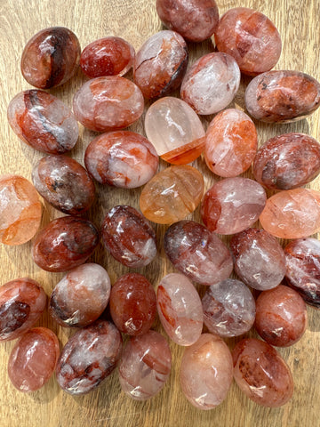 Fire Quartz Crystal Tumbled Stones