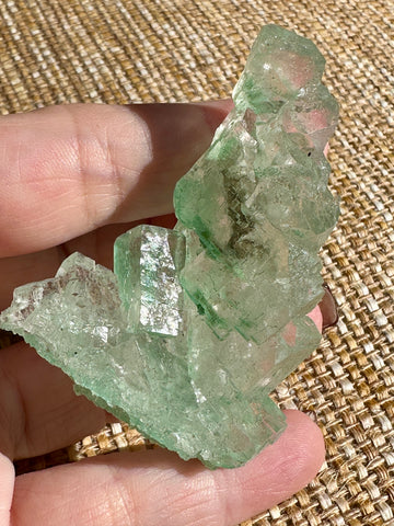 Green Halite Crystal Raw Specimen Cluster