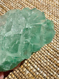 Green Halite Crystal Raw Specimen Cluster