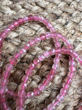 Red Strawberry Quartz Faceted Crystal Bracelet