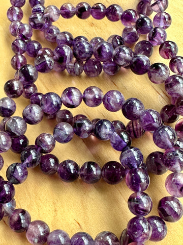 Purple Fluorite Crystal Bead Bracelet Jewellery