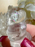 Clear Quartz Mini Caterpillar Crystal Rainbow