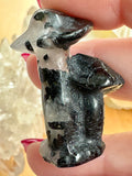 Black Tourmaline Quartz Crystal Mini Mushroom