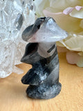 Black Tourmaline Quartz Crystal Mini Mushroom