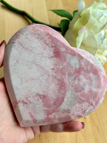 Pink Opal Crystal Heart