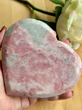 Pink Opal Crystal Heart