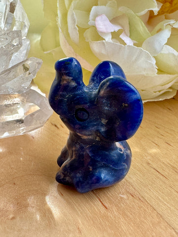 Sodalite Crystal Mini Elephant Carving