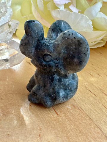 Larvikite Crystal Mini Elephant Carving