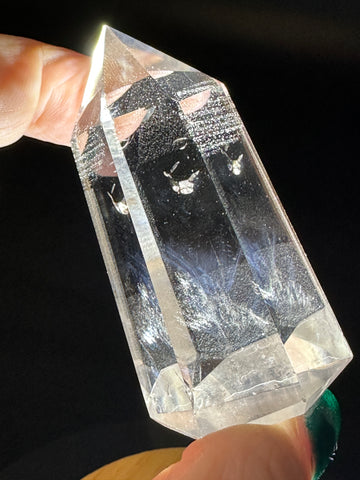 Blue Needle Clear Quartz Crystal Point