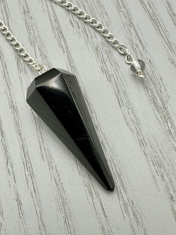 Black Tourmaline Crystal Pendulum