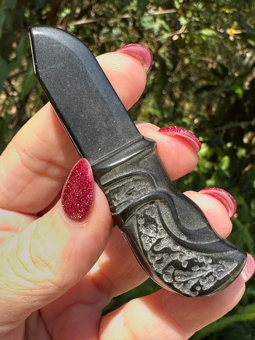 Golden Sheen Obsidian Mini Knife/Dagger