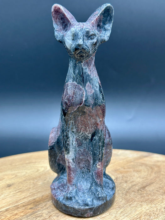 Garnet and Astrophyllite Egyptian Sphinx Cat