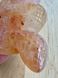 Fire Quartz Crystal Snake Carving