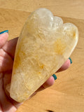 Golden Healer Guardian Angel Crystal Carving