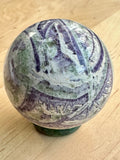 Violet Jasper Green Fluorite Crystal Sphere