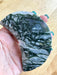 Moss Agate Crystal Moon on Stand