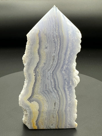 Blue Lace Agate Druzy Natural Crystal Point