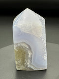 Blue Lace Agate Druzy Natural Crystal Point