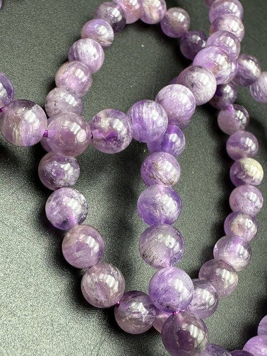 Purple Rabbit Hair Bead Bracelet