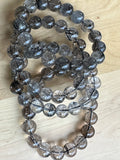 Black Tourmalinated Quartz Bead Bracelet Jewellery