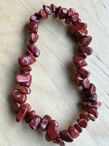 Red Jasper Chip Bracelet