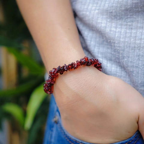 Garnet Chip Bracelet Crystal Jewellery