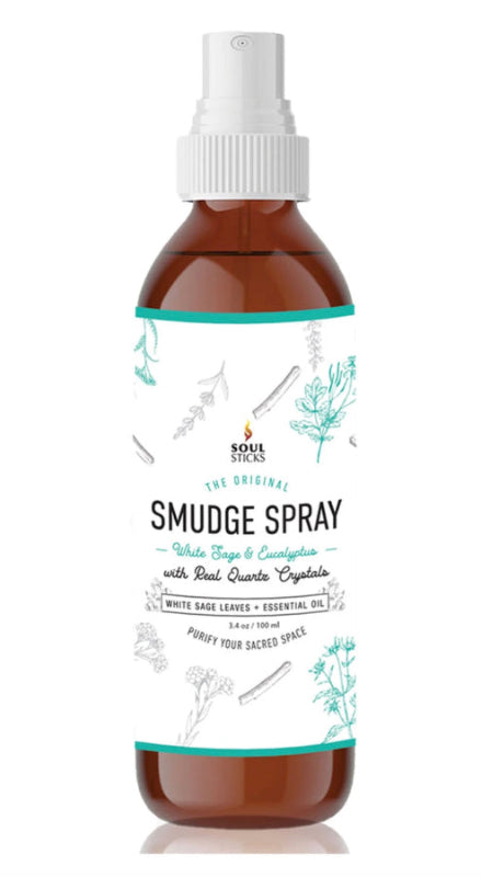 Soul sticks smudge spray with white sage and eucalyptus