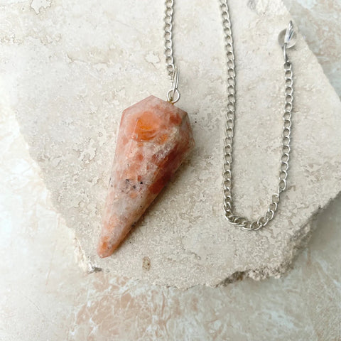 Sunstone Crystal Pendulum