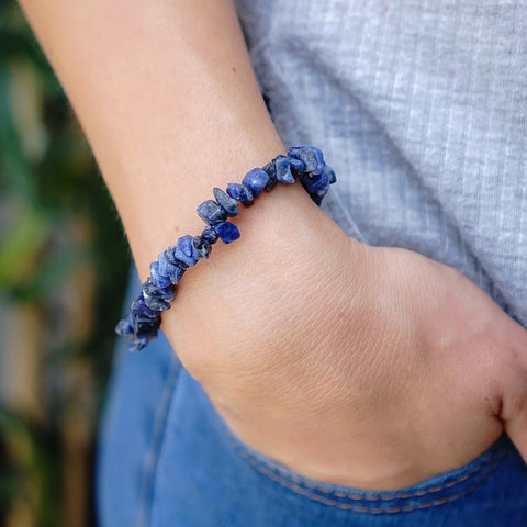 Lapis Lazuli Chip Bracelet Crystal Jewellery