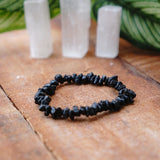 Black Tourmaline Chip Bracelet Jewellery Crystal