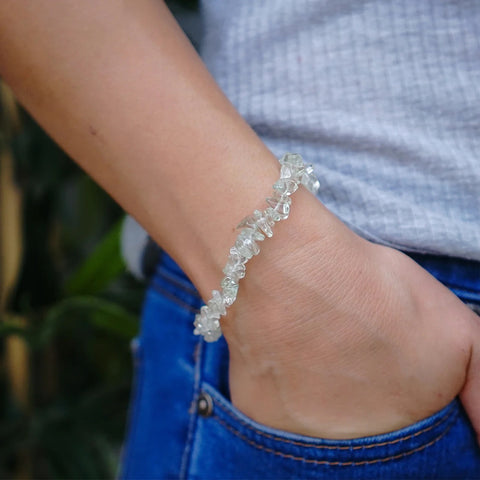 Green Amethyst Chip Bracelet Jewellery Crystal