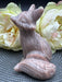 Peach Moonstone Fox Carving
