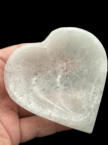 Selenite Heart Bowl Crystal