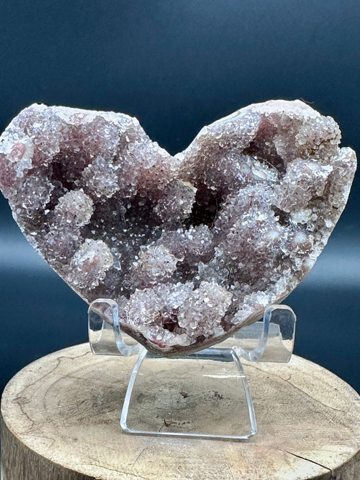 Pink Amethyst Geode Heart