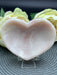 Pretty Pink Opal Crystal Heart Shaped Dish Bowl