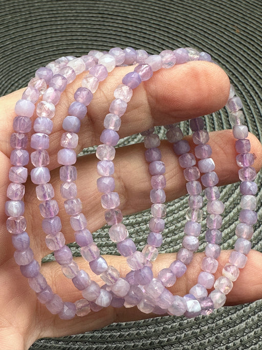 Purple Opalite Faceted Bead Bracelet