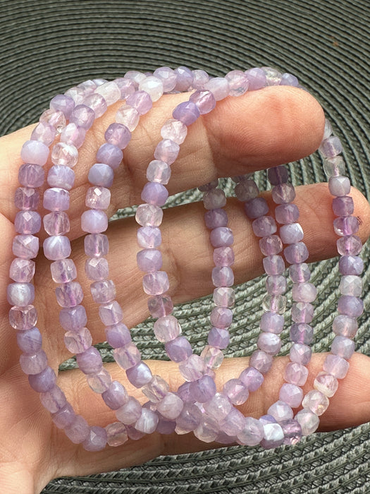 Purple Opalite Faceted Bead Bracelet