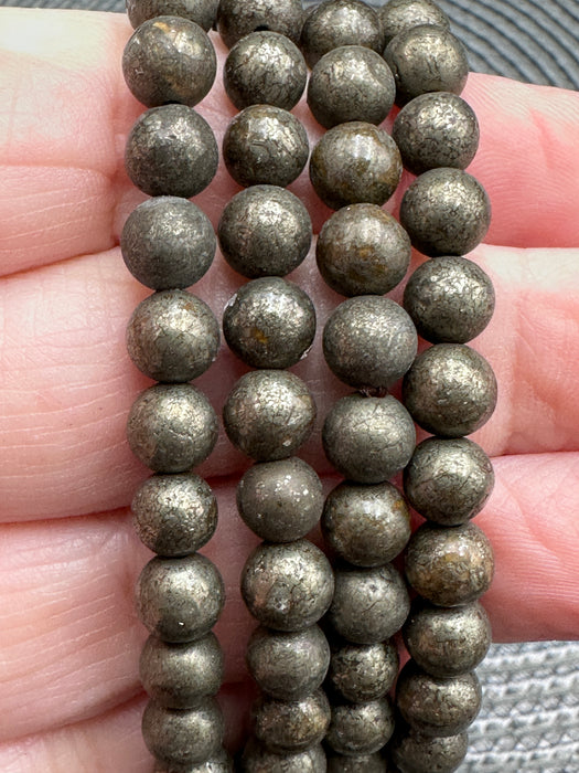 Pyrite Bead Bracelet 