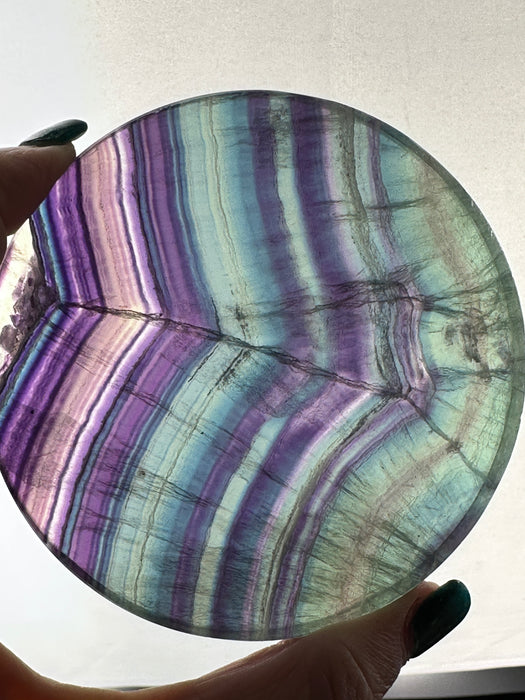 Rainbow Fluorite Crystal Coaster
