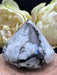 Rainbow Moonstone Diamond Shaped Carving with multiple large rainbow flashes
