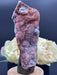 Red Chalcedony Raw Crystal Tower with super sparkling druzy 