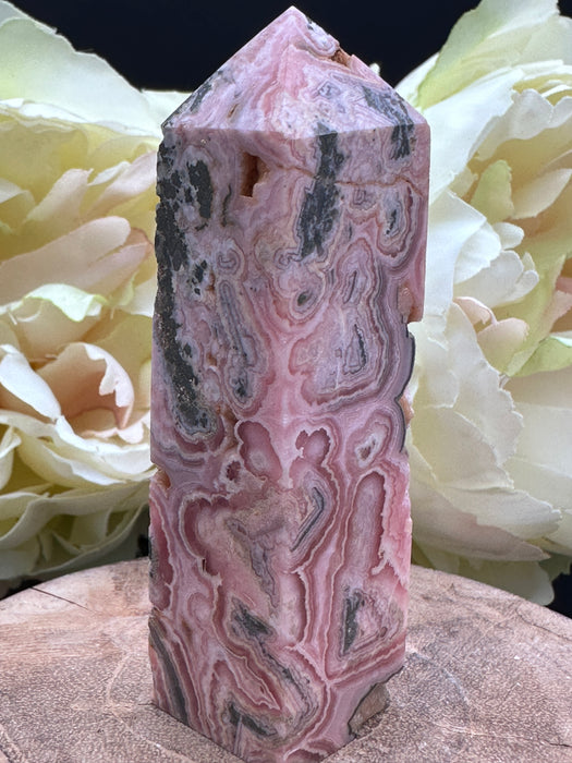 Rhodochrosite Crystal Point Tower