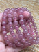 Rose Quartz Bead Bracelet - 9mm lovely deeper pink colour