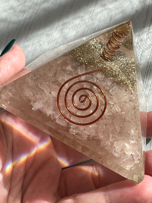 Rose Quartz Pyramid Orgonite Crystal