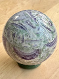 Violet Jasper Green Fluorite Crystal Sphere