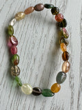 Watermelon Tourmaline Bead Bracelet