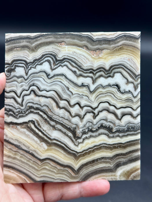 Zebra Calcite Coaster/Slab Crystal