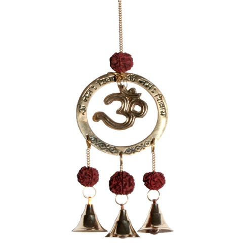 Brass Bells Om Rudraksha Beads